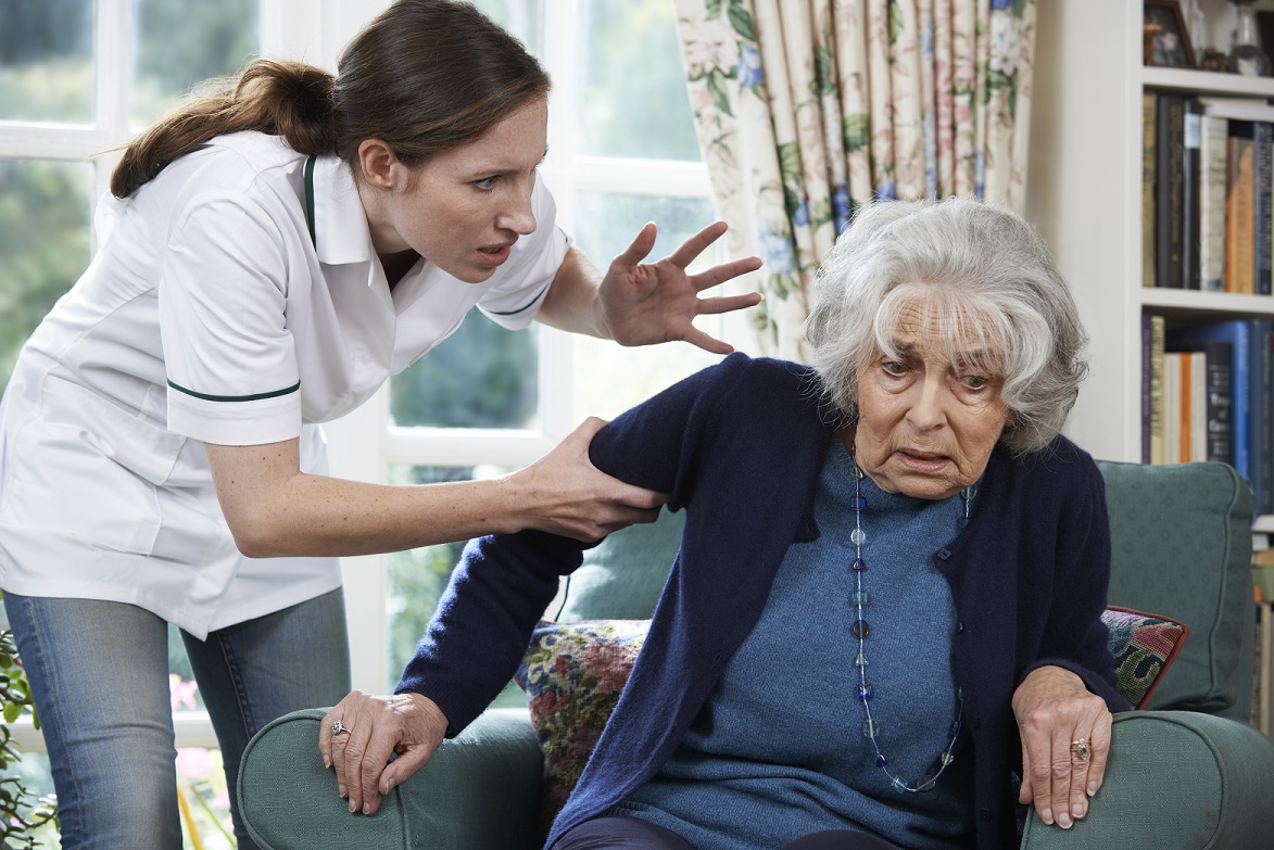 caregiver mistreats elderly patient
