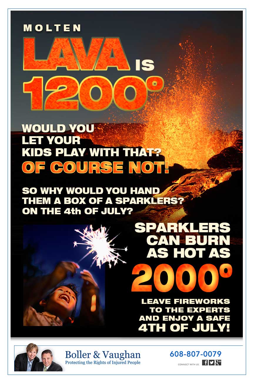 4th of July Sparkler Safety Infographic