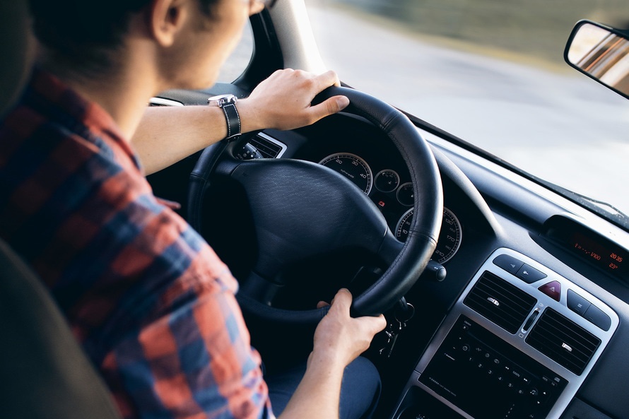 teen driver behind the wheel