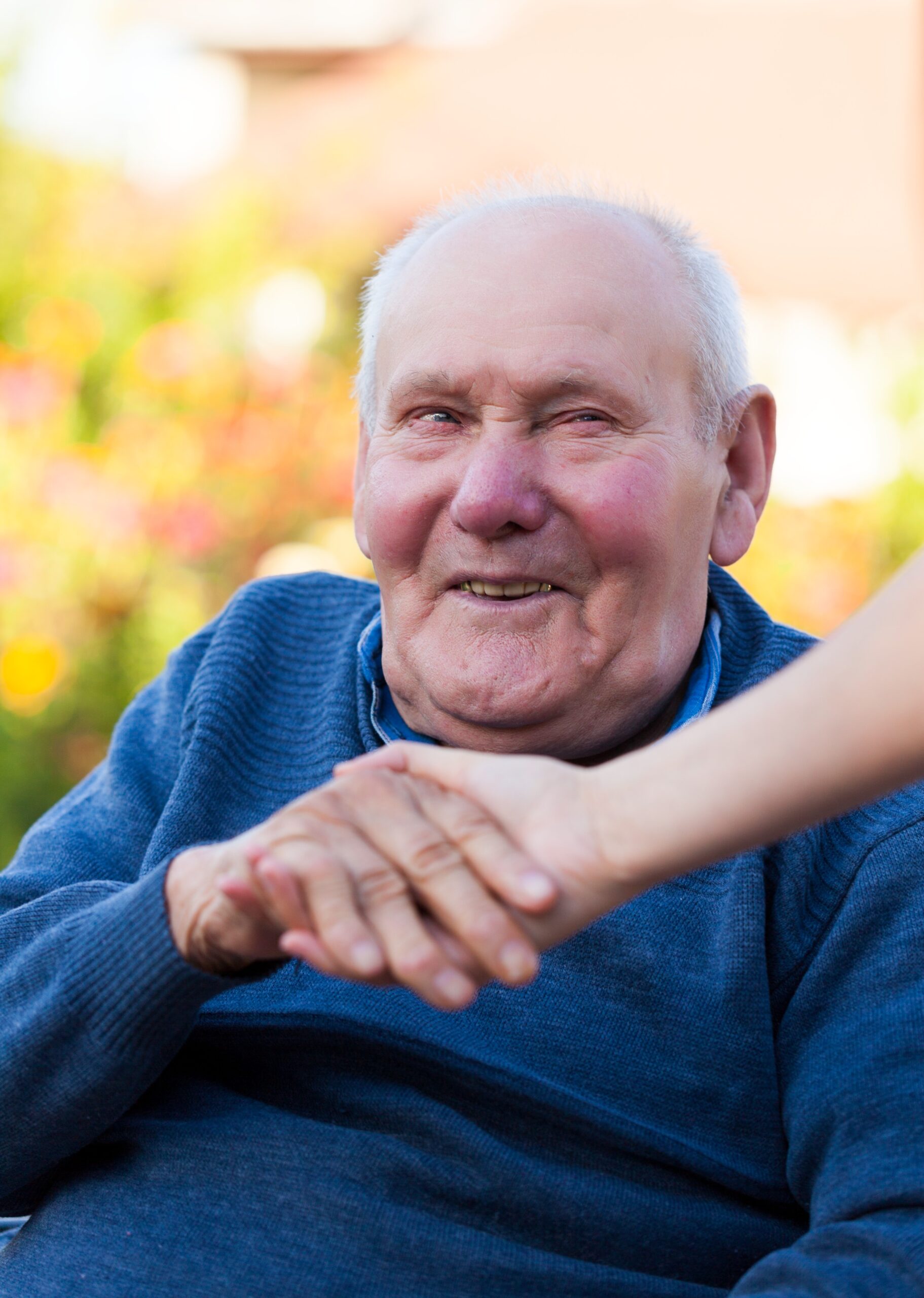 elderly man smiling