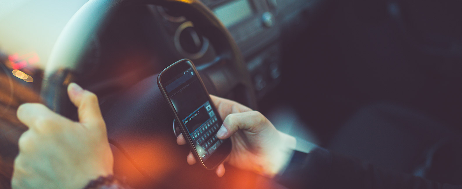 Driving while using a phone|Driving while Distracted