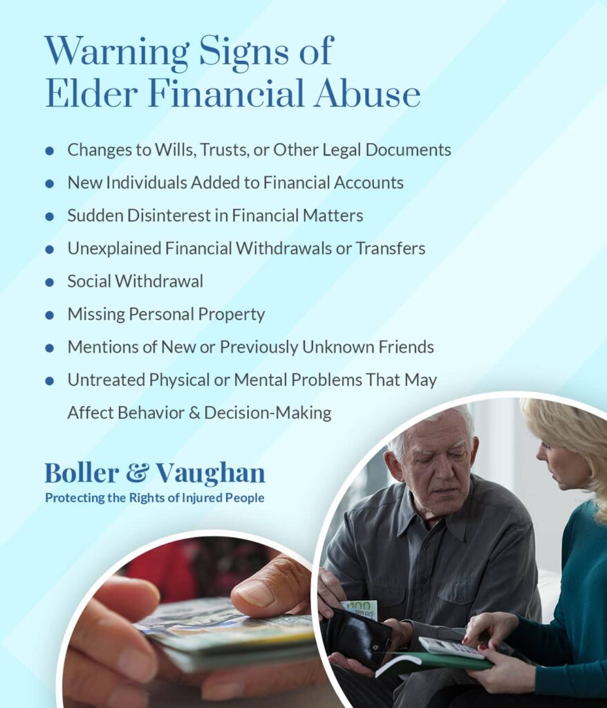 Signs of Elder Financial Abuse | Boller and Vaughan