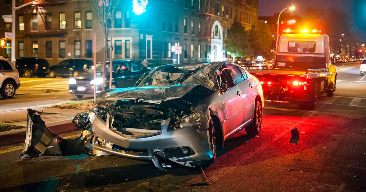 car accident scene at night | Boller and Vaughan
